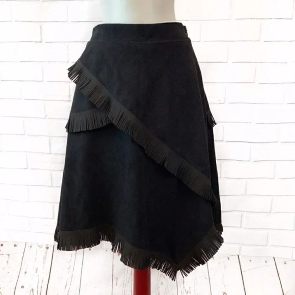 2 for $30 ANTHROPOLOGIE Moon River Asymmetric Fringe Skirt